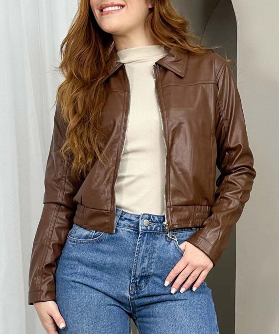 Chaqueta de Cuero Marron